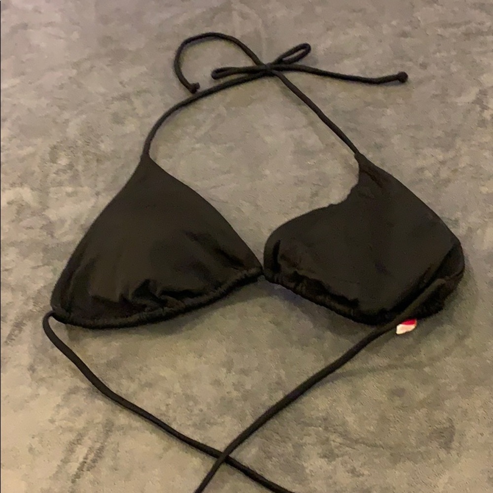 Black string bikini top